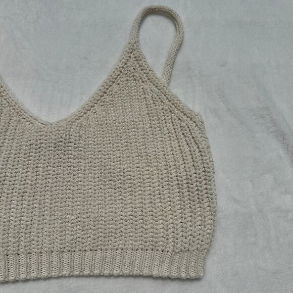 Cordera Cropped Ecotec Cotton Sweater Tank Top White One Size NWT - Picture 10 of 14